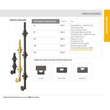 Emtek 8515 8 Inch Surface Bolt with 3 Strike Plates