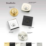 Emtek EMP28475 Neos Deadbolt - Modern Brass - Single Cylinder - EMPowered 2 Upgrade