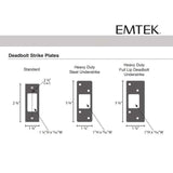 Emtek EMP28479 Wilshire Deadbolt - Classic Brass - Single Cylinder - EMPowered 2 Upgrade