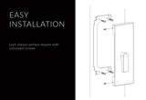 Emtek 222202 Modern Rectangular Barn Door Privacy Lock and Flush Pull with Integrated Strike