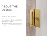 Emtek 222202 Modern Rectangular Barn Door Privacy Lock and Flush Pull with Integrated Strike