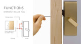 Emtek 222202 Modern Rectangular Barn Door Privacy Lock and Flush Pull with Integrated Strike
