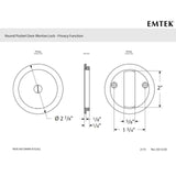 Emtek 2176 Dummy Pocket Door Mortise Lock