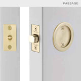 Emtek 2146 Round Pocket Door Tubular Lock (2-1/2" Diameter) - Dummy