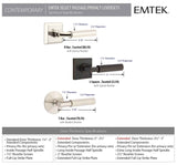 Emtek SELECT Brass R-Bar Faceted Lever - Passage Set