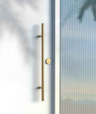 Emtek 86192 Modern Steel Round Long Door Pull With 36" Door Pull With Square Shape