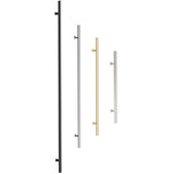 Emtek 86192 Modern Steel Round Long Door Pull With 36" Door Pull With Square Shape