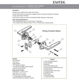 Emtek Stainless Steel Cologne Lever Handle with Disk Rosette - E663