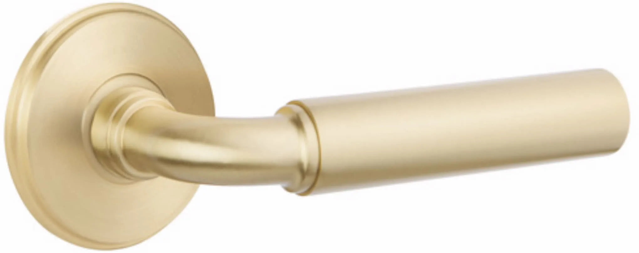 Emtek 5059 Select Brass Lever Handle With Stem And Disk Rosette Dummy, Pair