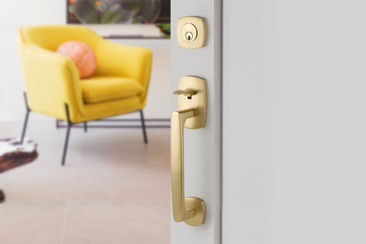 Emtek 4705 Urban Modern Dummy Entrance Handleset - Brass Tubular