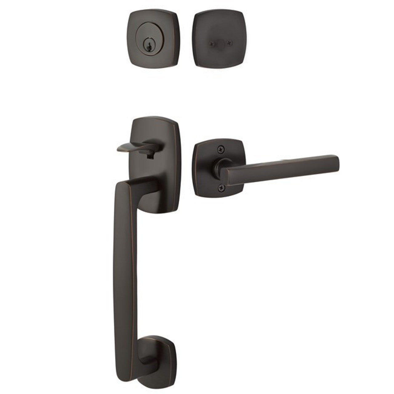 Emtek 4705 Urban Modern Dummy Entrance Handleset - Brass Tubular