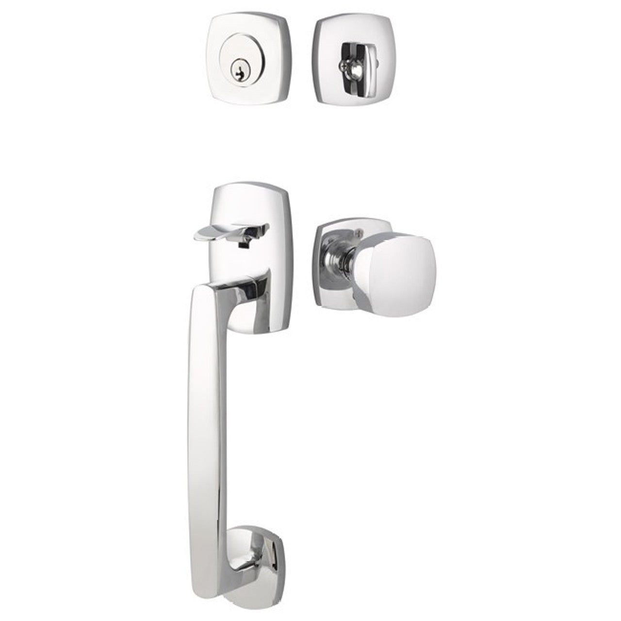 Emtek 4725 Urban Modern Double Cylinder Entrance Handleset - Brass Tubular