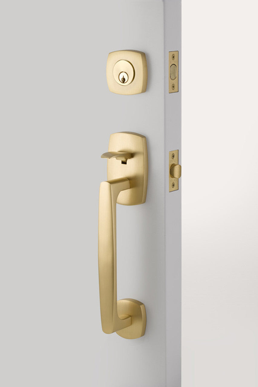 Emtek 4725 Urban Modern Double Cylinder Entrance Handleset - Brass Tubular
