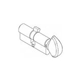 HOPPE 35.5/35.5mm Euro Profile Key/V-Knob Cylinder, Satin Nickel/Pure White – 2" Door – 3732291