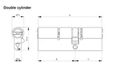 MUL-T-LOCK MTL600 Euro Profile Double Cylinder With Gear (33x43mm)