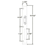 RAISED LATCH & DEADBOLT STRIKE PLATE - LEFT HAND