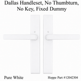 Dallas Contemporary Lever Handle, Fixed Dummy Pair, M1643 / 2161N Set - Pure White F9010,12042304