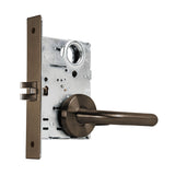 Falcon MA101 SG Passage Mortise Lock, Sutro Lever, Gala Rose