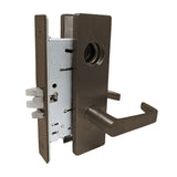 Falcon MA521 DN Entry/Office Mortise Lock, Dane Lever, Napa Escutcheon