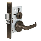 Falcon MA301 DG Privacy Mortise Lock, Dane Lever, Gala Rose