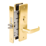 Falcon MA531 DN Apartment Entry Mortise Lock w/ Deadbolt, Dane Lever, Napa Escutcheon