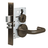 Falcon MA311 SG Privacy, Bedroom, or Bath Mortise Lock with Inside Lever Release, Sutro Lever, Gala Rose