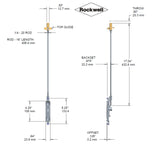 SFFB2AL Rockwell Flush Bolt in Aluminum finish &#8211; 1/8&#8243; Backset, 15&#8243; Rod