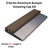 Endura Z-Series Aluminum Bumper Outswing Cap Sill, Choose Sill length,width & Finish