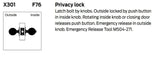 Falcon X301 Heavy Duty Grade 1 Privacy Cylindrical Lock with Interchangeable Core