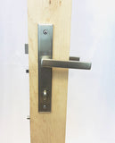 Hoppe Dallas Swing Door Handle Set, Matt Black, Active Version, 2 1/4” Door / OFFSET FOR INSWING - 10730082