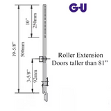MIDDLE EXTENSION 500MM WITH PIN (ROLLER LOCKING POINT) > 6-8 DOORS