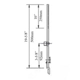 MIDDLE EXTENSION 500MM WITH PIN (ROLLER LOCKING POINT) > 6-8 DOORS