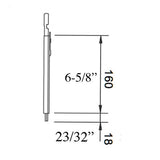 BOTTOM SHOOT BOLT, RHINO AND EUROPA SERIES - SILVER FERGUARD