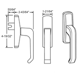 SPACIO GEARED-HANDLE LOCKABLE, UNTREATED METAL