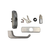 SPACIO GEARED-HANDLE LOCKABLE, UNTREATED METAL