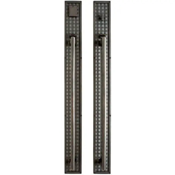 Rocky Mountain Designer Textures Entry Set – 3 9/16″ x 34 1/8″ - 3" x 8" Interior Designer Escutcheon