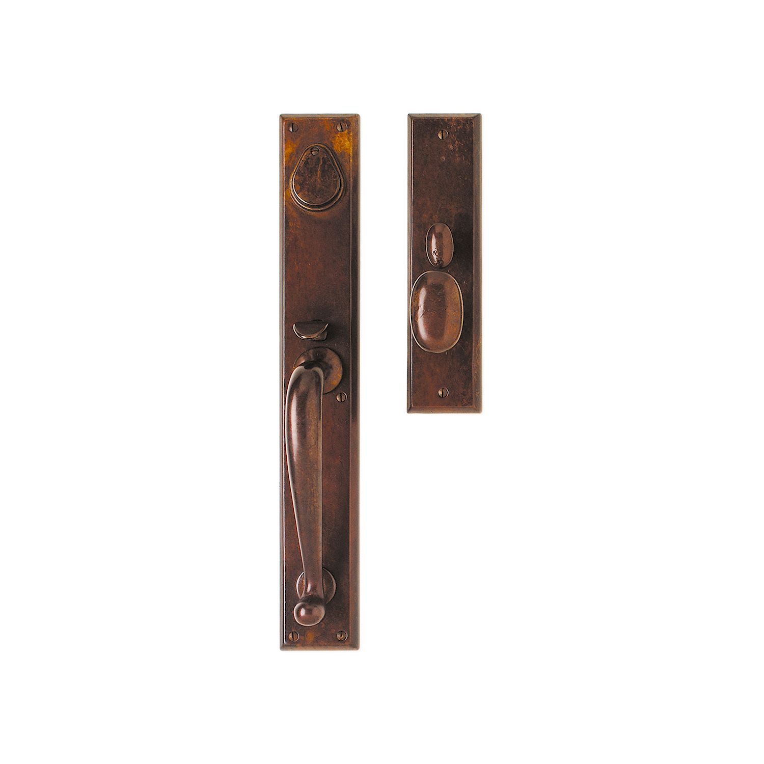 Rocky Mountain Rectangular Entry Set – 2 3/4″ x 18″ - 3" x 10" Interior Escutcheon