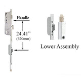 HOPPE MANUAL SWING HOOK GEAR 45/92, 36 INCH HANDLE HEIGHT, 1 INCH DEADBOLT, HOOK AT 24.41 INCHES