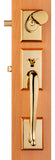 H303MPCLPVDUS3 Rockwell Premium Savoy Multipoint Lock Handleset with Classic Wave Lever in Polished Brass Finish