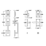 H310MLUS10B Rockwell Premium Zenia Solid Brass Entry Door Handle set with Dahli Lever in Antique Black Finish