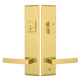 H433DLUS4 ROCKWELL TIMES SQUARE HANDLESET WITH DELTA LEVER IN BRUSHED BRASS