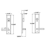 H433MPDLUS15 Rockwell Times Square Multipoint lock Handleset with Delta lever in Brushed Nickel