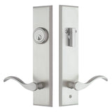 H435CLUS15 ROCKWELL PREMIUM VERANO HANDLESET WITH CLASSIC WAVE LEVER IN BRUSHED NICKEL FINISH