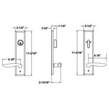 H435MLDN Rockwell Verano Premium Entry Door Handle set with Dahli Lever in Distressed Nickel Finish