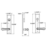 H435MPBLDN Rockwell Premium Verano Multipoint Lock Handleset with Bourne lever in Distressed Nickel Finish