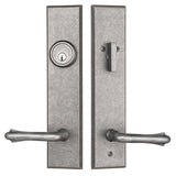 H435MPBLDN Rockwell Premium Verano Multipoint Lock Handleset with Bourne lever in Distressed Nickel Finish
