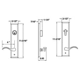 H435MPCLDN Rockwell Premium Verano Multipoint Lock Handleset with Classic Wave lever in Distressed Nickel Finish