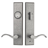 H435MPCLDN Rockwell Premium Verano Multipoint Lock Handleset with Classic Wave lever in Distressed Nickel Finish