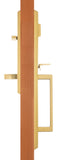 H700MPDLUS4 Rockwell Premium Lumina Solid Brass Multipoint Lock Handle set in Brushed Brass Finish