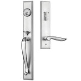 H790MPMLUS15 Rockwell Carmel Solid Brass Multipoint Handle Set in Brushed Nickel Finish
